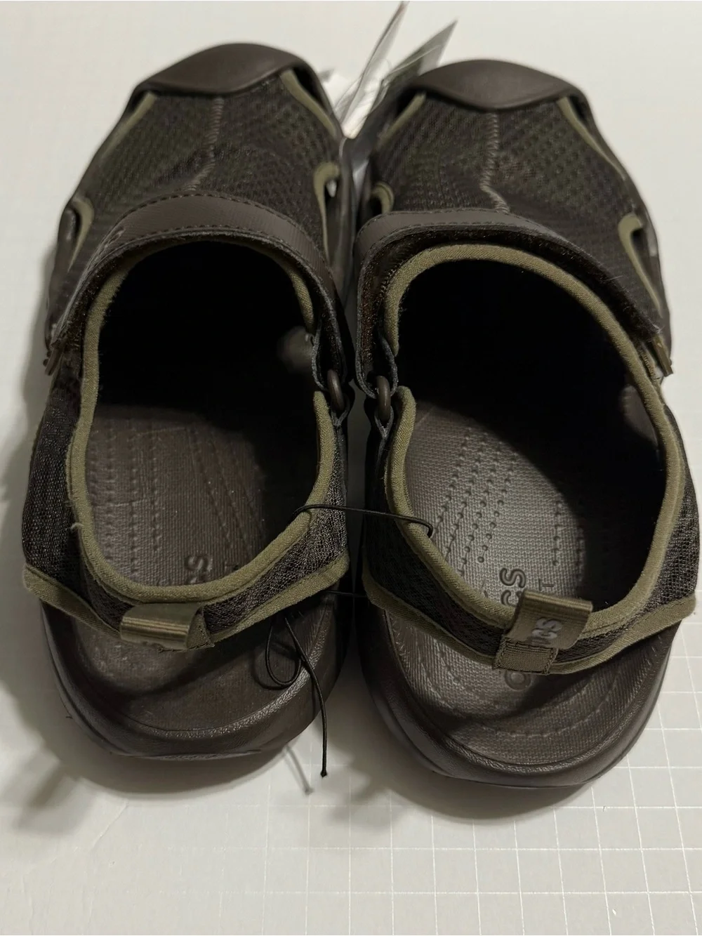 NWT Mens Crocs Swiftwater Mesh Deck Sandals 205289 Espresso Brown